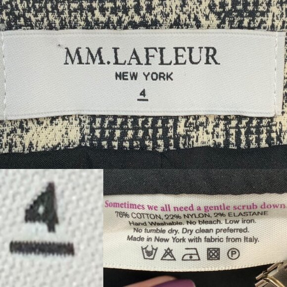 MM. LaFleur The Noho Skirt 4 Krackle Black Mini Tailored Pencil Quiet Luxury - Picture 5 of 11